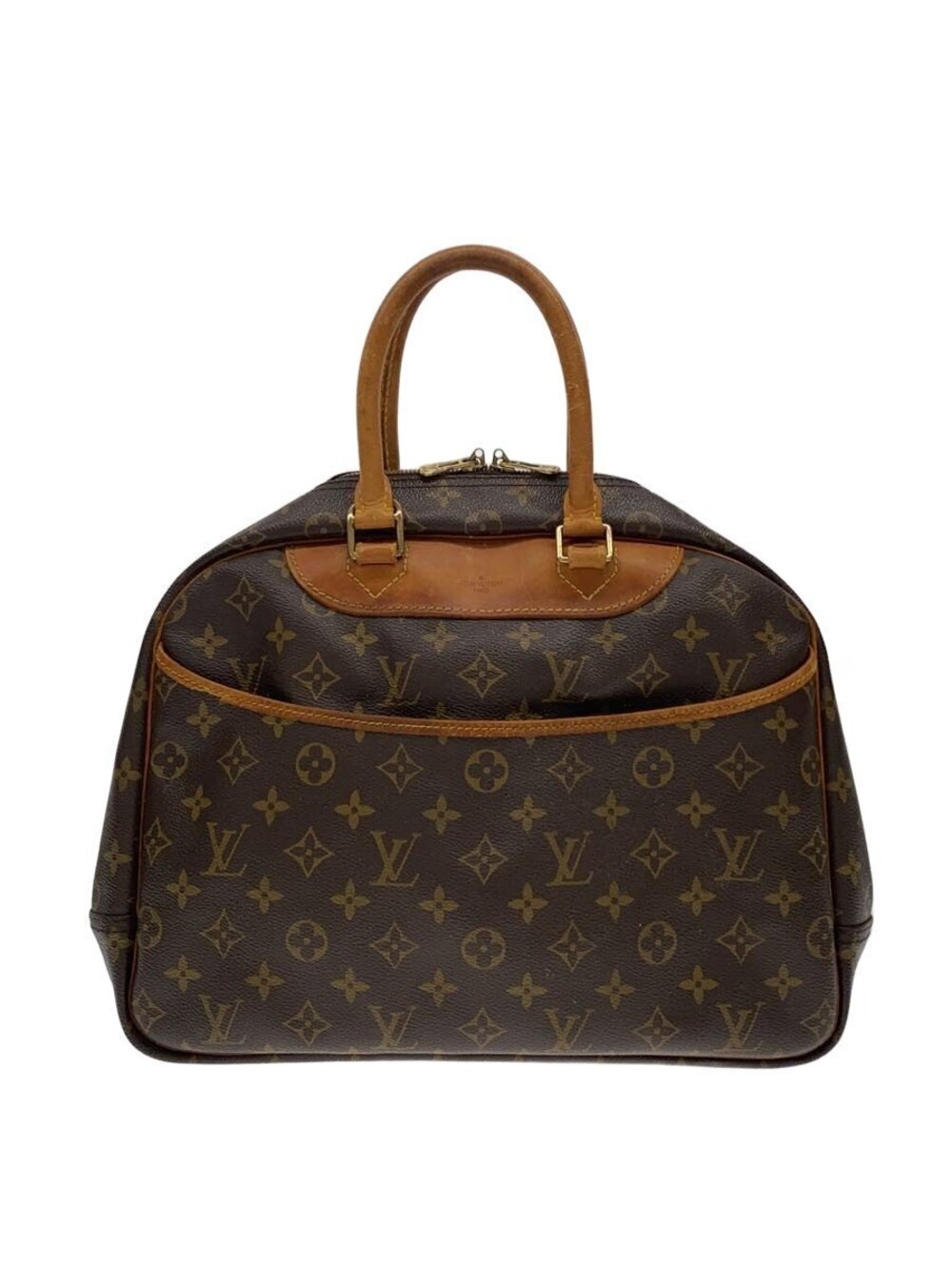 LOUIS VUITTON Bowling Vanity Deauville Monogram Canvas Brown All over